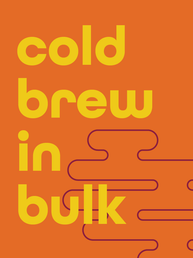 Stacked text saying 'cold brew in bulk'.