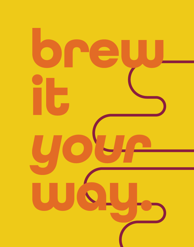 Mindfree tagline: 'brew it your way'.